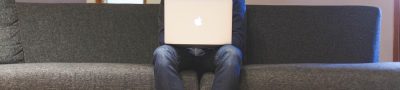 Man, laptop, businessman — Hard Wallet Nano Ledger X Protects Crypto Assets